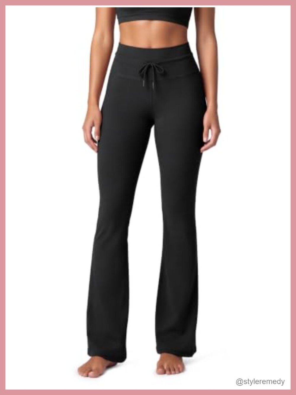 Women's High Waist Bootcut Yoga Pants Drawstring Flare 4-Way Stretch